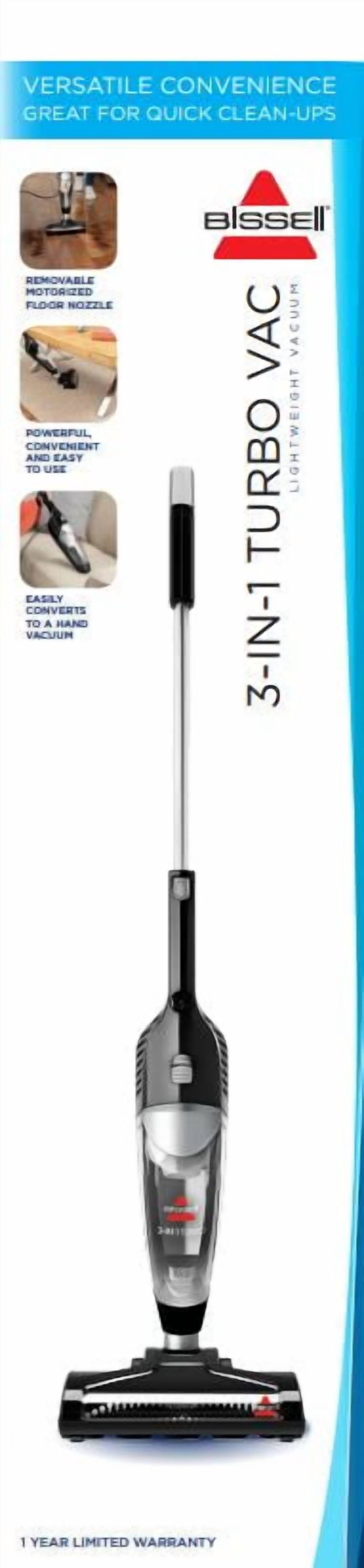 BISSELL 3-in-1 Turbo, Corded, Stick Vacuum, Carpet, Area Rugs, Hardfloor, Upholstery, Removable Hand Vac, Lightweight, Motorized Bursh Roll, 2610