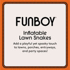 FUNBOY Inflatable Halloween Lawn Snakes 3-Pack, Outdoor Decor with Bonus Ghost