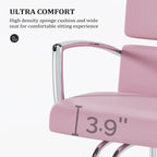 OmySalon Salon Chair With Hydraulic Pump, Pink, 360 Degree Swivel