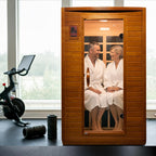 DYNAMIC SAUNAS 2-Person Low EMF Far Infrared Sauna With Red Light Therapy And Bluetooth Speakers, Canadian Hemlock - Andora