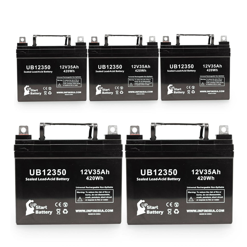 UpStart Battery Sealed Lead Acid Replacement Battery for Imc Heartway Escape H - UB12350, 12V 35Ah 35000mAh L1 Terminal, 5 Pack