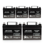 UpStart Battery Sealed Lead Acid Replacement Battery for Imc Heartway Escape H - UB12350, 12V 35Ah 35000mAh L1 Terminal, 5 Pack