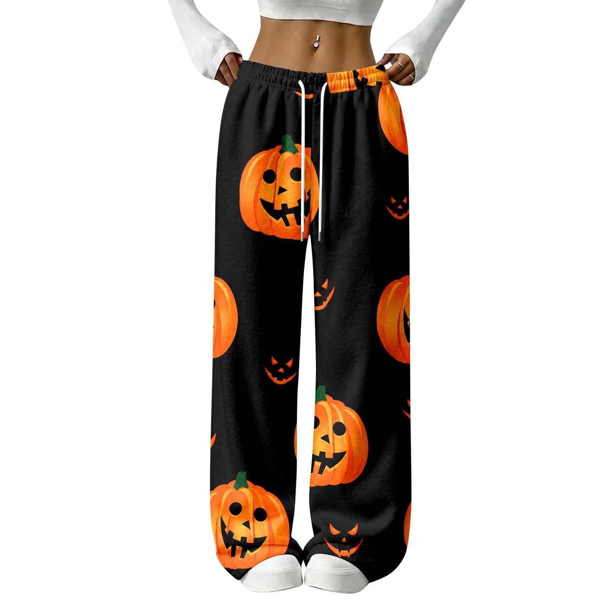 Halloween Pajama Pants for Women Halloween Pumpkin Print Fuzzy Sleep Pants for Women Warm Cozy Pj Bottoms Lounge Pants Plush Pajama Pants