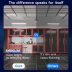 hykolity 4FT LED Shop Light, 42W [250W Equivalent],4400LM,5000K Daylight
