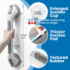 Grab Bars for Shower,Suction Shower Handles,2 Pack,16.8",Grey