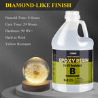 1 Gal 3X UV Resistant Crystal Clear Epoxy Resin Kit, 1:1 High Gloss