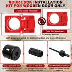 Door Hinge Jig, Door Hinge Template Kit for Router, Door Lock, Latch Kit