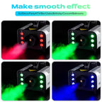 1200W RGB Fog Machine, 6 Colorful LED Lights for Smoke Machine Indoor/Outdoor Use, Perfect for Parties, Weddings, and Stage Effects