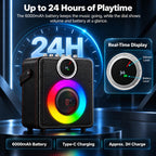 200W Karaoke Machine with 2 Rechargeable Wireless Microphones for Adults