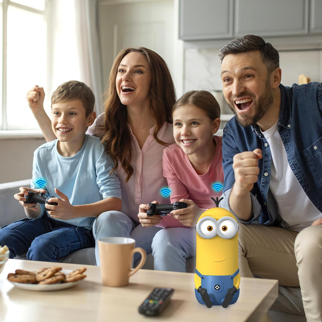Minions WiFi 6E Router, AXE5400 Tri-Band 2.4GHz, 5GHz & 6GHz, 2.5GbE WAN, Wireless PCVR and Gaming, Mesh System, WiFi Extender, WPA3, Gigabit LAN