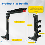 MaxxHaul Hitch Mount 4 Bike Rack 150 lb Capacity Heavy‑Duty Swing Down Design Fits Cars Trucks SUVs and Minivans with Safety Reflector Easy Install