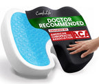 ComfiLife Doctor Recommended Seat Cushion - Premium Gel & Memory Foam Office Chair, Car Seat, Lifting Cushion - Chair Cushions for Back & Sciatica
