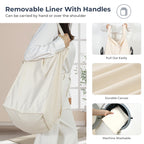 Laundry Hamper 2 Section, 100L Rolling Laundry Sorter Cart with Removable and Washable Liner Bag, Clothes Hamper with Wheels and Metal Handle for