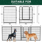 Dog Playpen Outdoor, 16 Panels 40" High Metal Dog Fence with Gate