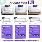 ComfyBumpy Bed Rail for Toddlers, 55.5" Long, Extra-Padded, Swing-Down