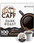 World's Best Half Caff Dark Roast Coffee Pods 100ct Keurig Compatible