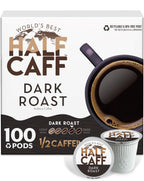 World's Best Half Caff Dark Roast Coffee Pods 100ct Keurig Compatible