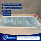 Godwolf Bathtub Drinking Water Bladder, Emergency Water Storage Bladder 100 Gallon, Food-Grade Tub Water Storage Bag BPA Free, Disaster and Hurricane