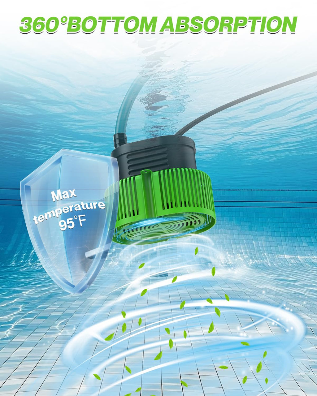 AgiiMan 850GPH Pool Cover Pump, Submersible Sump Pump above Ground
