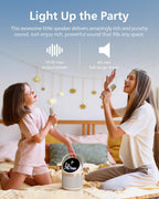 PHILIPS S2508 Portable Karaoke Machine,Party Bluetooth Speaker with 2 Karaoke Microphones,7 H Battery,Multi-Colored Light Modes with Display Screen,6