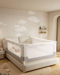 3 Piece Bed Rails for King Size Bed, No-Drill Needed Baby Bed Rail Guard