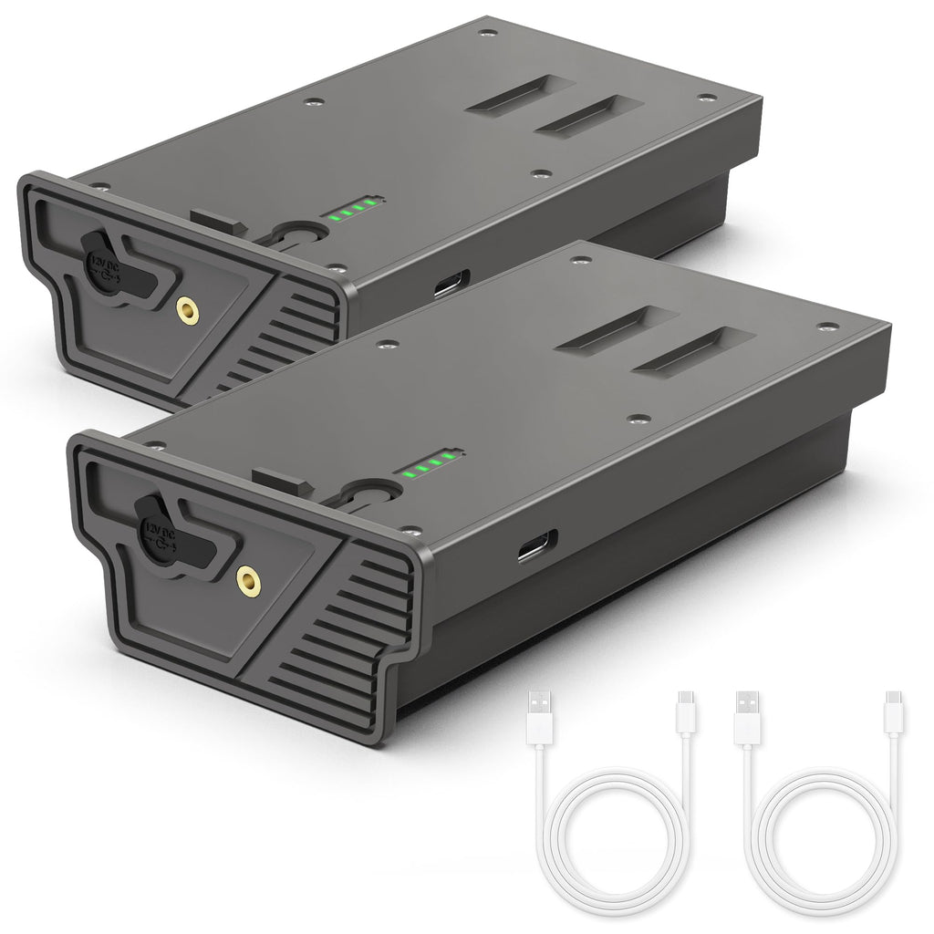 2-Pack 6000mAh Rechargeable Reveal Lipo Lithium Batteries Pack