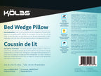 Kolbs Bed Wedge Pillow for Sleep Apnea, FSA Eligible Acid Reflux, and Back Pain Relief, with Chic Jacquard Cover - Headboard Wedges for Sleeping
