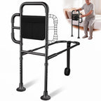 Bed Rails for Elderly Adults Safety, ASTM Tested 400 LBS Bed Assist Rail with Side Assist Handle, Ergonomic Foam Grip, Bed Cane for Seniors