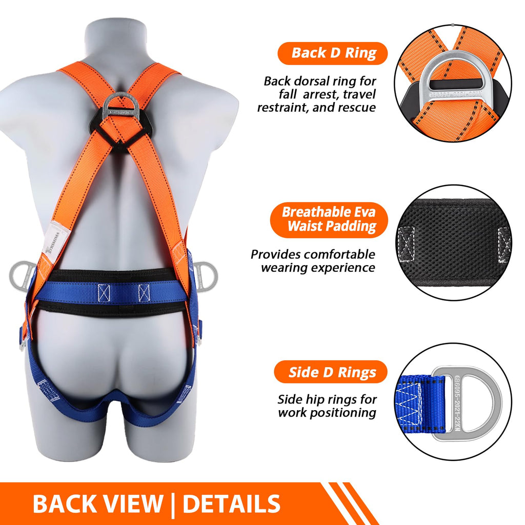 Safety Harness Fall Protection Kit: Full Body Roofing harnesses
