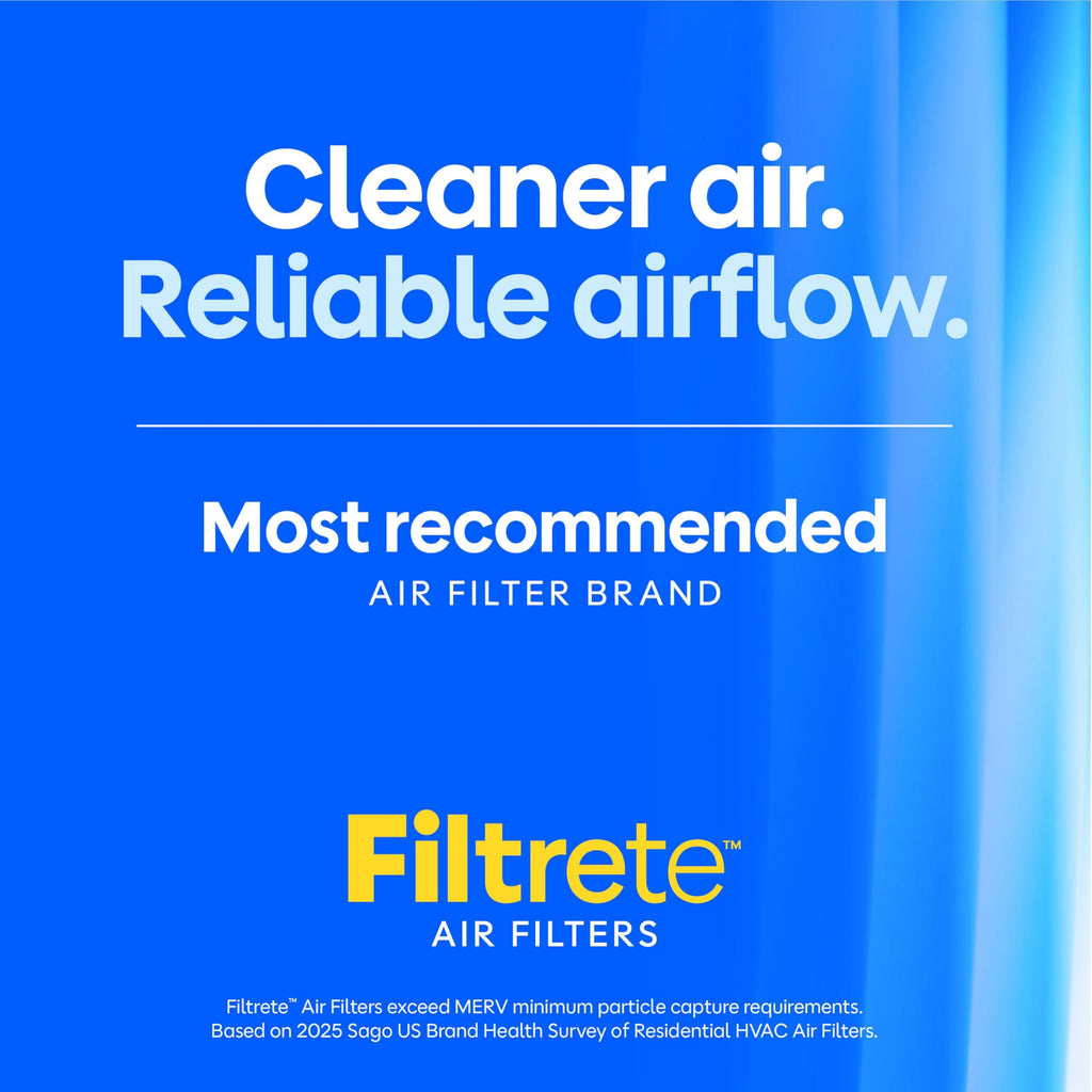 Filtrete 16x25x1 Air Filter, MERV 12, MPR 1500, 2 HVAC Filters
