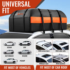 Car Rooftop Cargo Carrier Bag, 21 Cubic Feet 100% Waterproof Heavy Duty 840D Car Roof Bag for All Vehicle with/Without Racks - Anti-Slip Mat, 6 Door