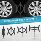 PAULINN Camper RV Wheel Chock Stabilizer 2 Sets for Travel Trailers Heavy Duty X Chocks Fits 3.5" To 12" Wheel Gaps