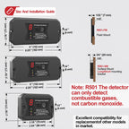 RV Propane Gas Detector, Hardwired-12V DC with 3 Different Brackets for RVs,R501