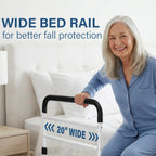 Vaunn Medical Bed Rail for Elderly Adults Safety, ASTM F3186-17 Certified, Adjustable Bed Assist Handle and Grab Bar for Seniors, 300 lb, Tool-Free