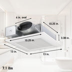 Panasonic FV-0510VS1 WhisperValue Bath Fan, 50-80-100 CFM
