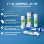 APEC Water ROES-50, 5-Stage Under Sink Reverse Osmosis System, 50 GPD