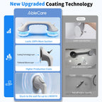 2 Pack Grab Bars for Shower, 16 Inch Shower Handles for Elderly
