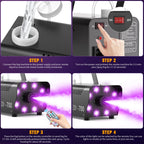 700W Fog Machine,14 Color Smoke Machine with 8 RGB LED Lights for Halloween