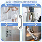 2 Pack Grab Bars for Shower, 16 Inch Shower Handles for Elderly