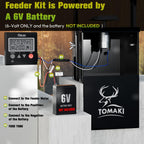 6V Deer Feeder Kit, Motor and Timer Metal Kit, Digital Game FeederTimer, Mounting Bracket Included, Up to 8 Feed Time, Easy to Install, Weatherproof