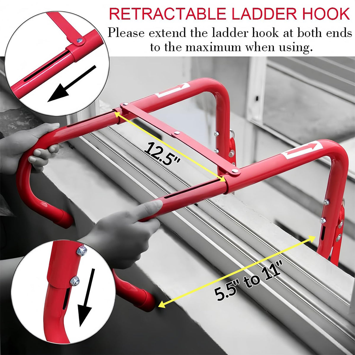 Retractable 2 Story Fire Escape Ladder, 13 Feet