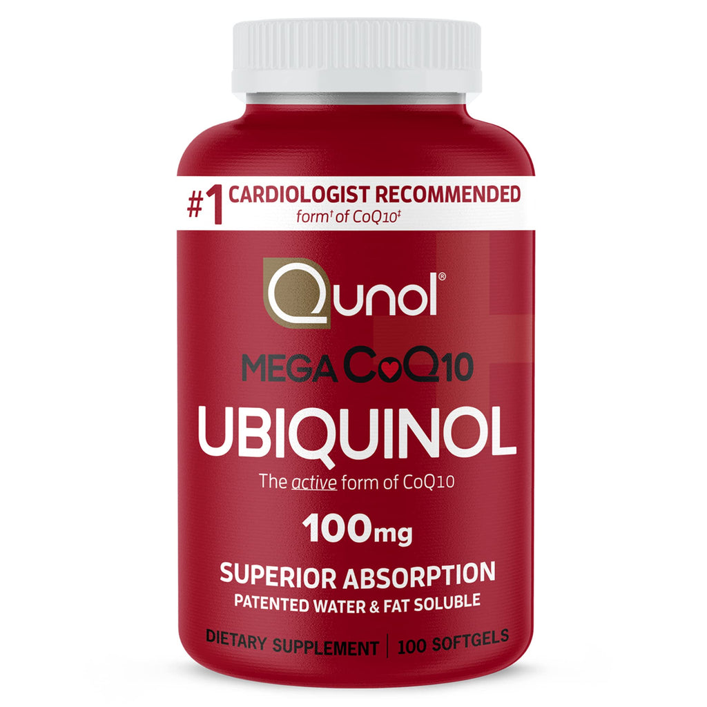 Qunol Mega Ubiquinol CoQ10 100mg, Superior Absorption, 100 Softgels
