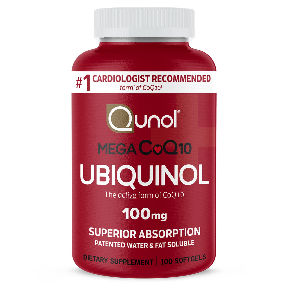 Qunol Mega Ubiquinol CoQ10 100mg, Superior Absorption, 100 Softgels