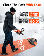 VOLTASK Cordless Snow Shovel, 24V | 13-Inch | 4-Ah Cordless Snow Blower, Battery Snow Blower with Directional Plate & Adjustable Front Handle (4-Ah
