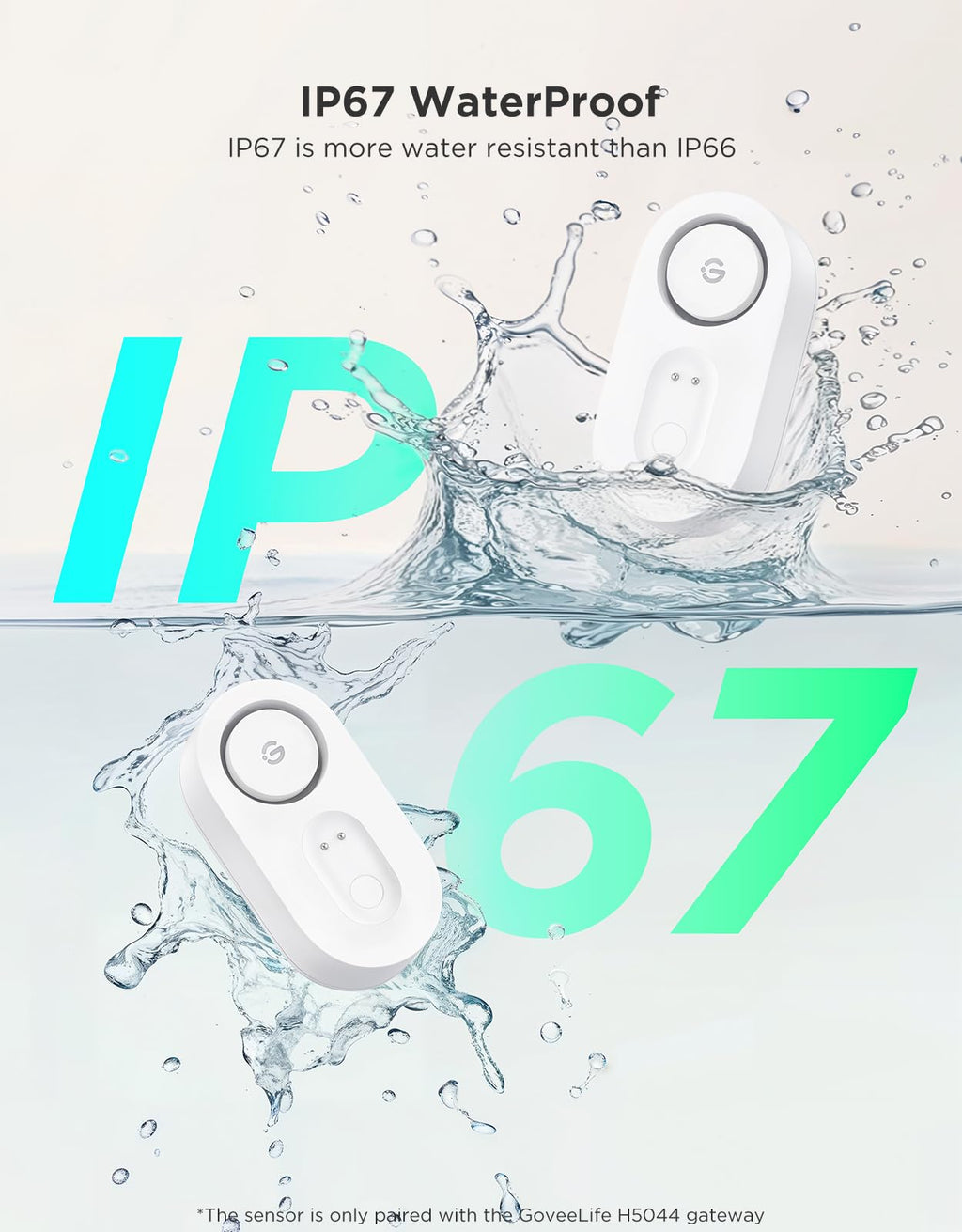 GoveeLife Upgraded Water Leak Detector with 105dB Adjustable Alarm, 5 Pack