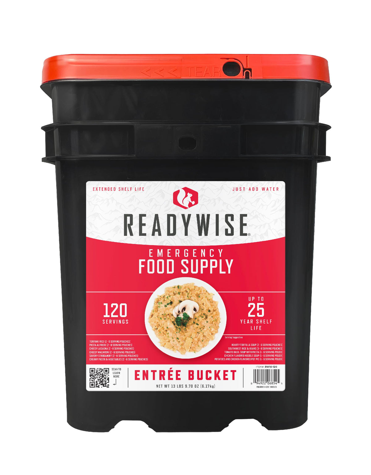 READYWISE Emergency Survival Food Supply Favorite Sample Bucket 120 Serving