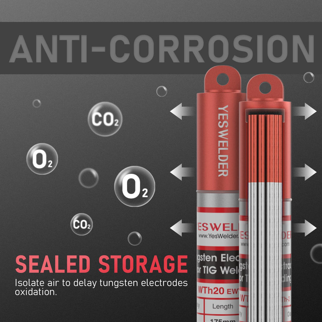 YESWELDER TIG Welding Tungsten Electrode Red Tip