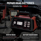 TowerTop 2/10/25 Amp 12V Smart Car Battery Charger, Fully Automatic Battery Maintainer with Engine Start, Auto Desulfator, Battery Repair, Winter