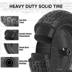 TICONN 4.80/4.00-8 Tire, 14.5" Flat Free Wheelbarrow Tire and Wheel