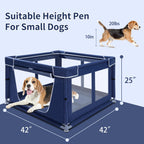 Puppy Playpen Indoor for Dog Small Pets, Dog Playpen 42x42x25 Inch, Dog Play Pen with Gate for Outdoor and Indoor, Oxford Fabric Pet Playpen for